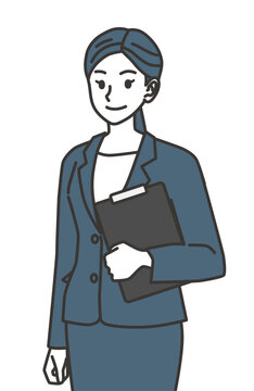 資料を手にした働く女性のイメージ