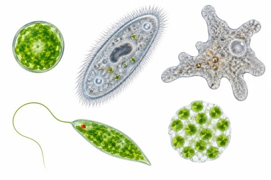Pond Microorganisms Diverse Scientific Set