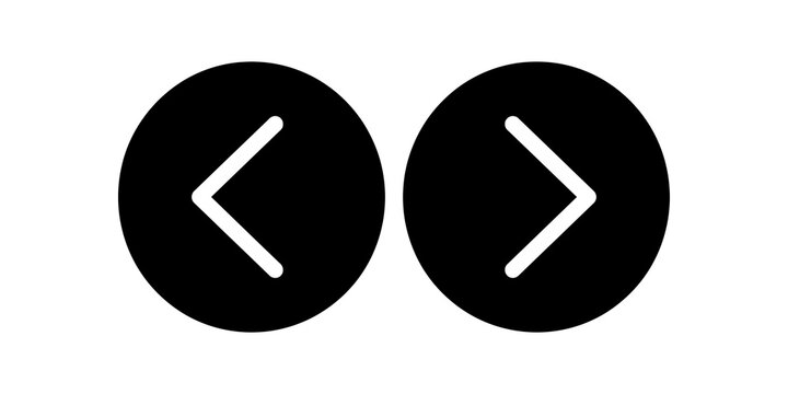 Black circle arrow buttons set pointing left and right for slider pagination.