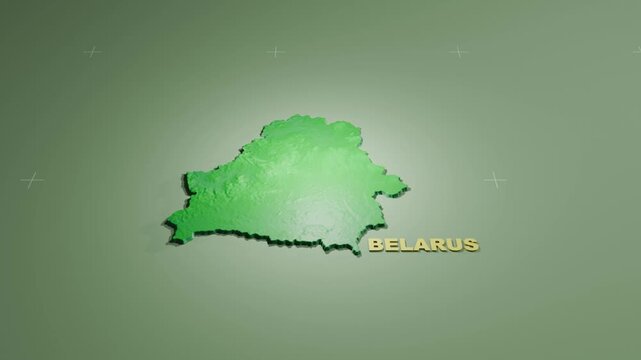 Detailed 3D Terrain and Elevation Map of Belarus