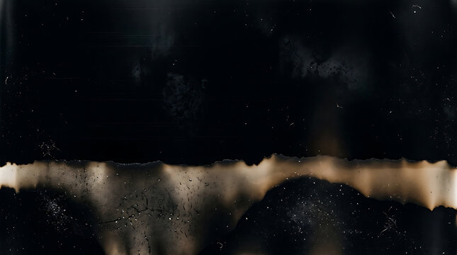 Abstract film burn texture with dark charcoal overlay and light leak effect
