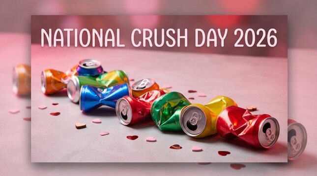 Crushed soda cans and hearts.