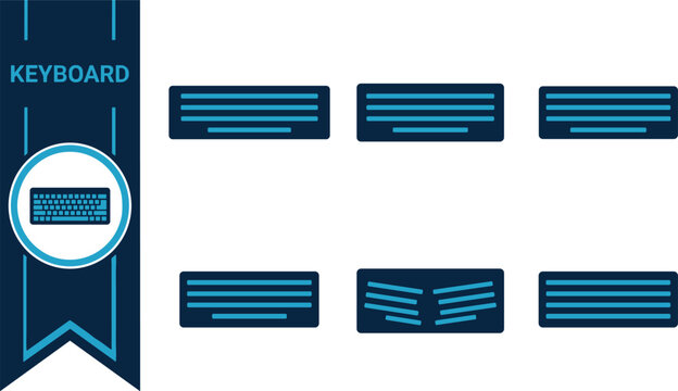 Keyboard vector icon set featuring computer keyboard long keyboard digital keys typing hardware input device and office technology symbols for websites mobile apps ui kits infographics web web