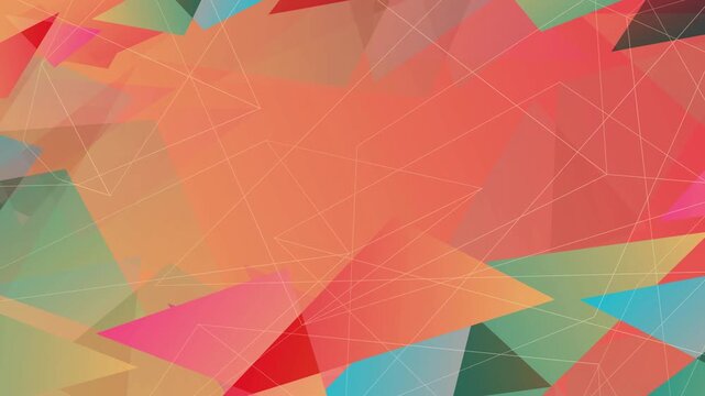 Abstract Geometric Multicolored Triangle Pattern 4K
