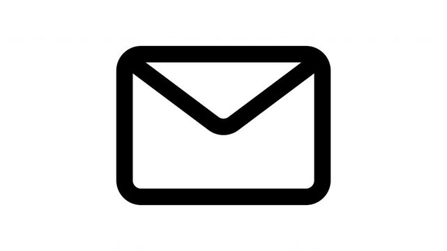 mail  animated Line Icons Premium 4K, Outline Motion Graphics Collection