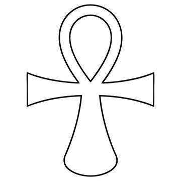 Ankh symbol outline