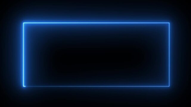 Abstract glowing neon rectangle border frame background. Neon light photo frame background.Abstract glowing neon rectangle border frame background.