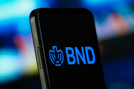 Berlin, Germany- 8 July 2026: BND logo is seen on a smartphone.