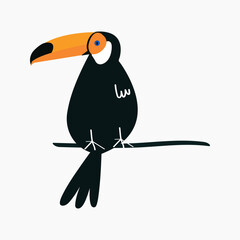 Fototapeta premium Toucan bird vector illustration