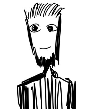 portrait of a man with a book