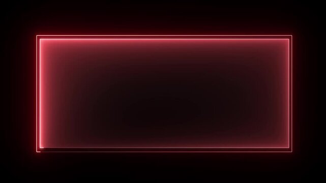 Abstract glowing neon rectangle border frame , Animation of glowing neon rectangles abstract background.