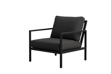 Obraz premium Angled black armchair with thick seat cushion