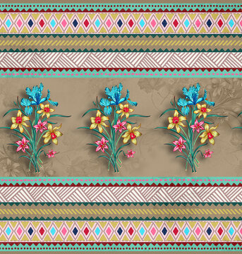 seamless pattern with flowers