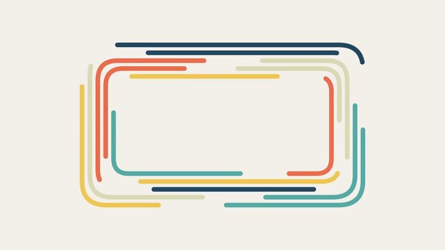 Rectangular Border Composed of Multicolored Dashed Segments