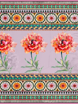 colorful flowers on white background