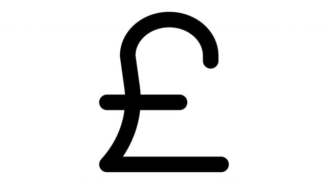 pounds animated Line Icons Premium 4K, Outline Motion Graphics Collection