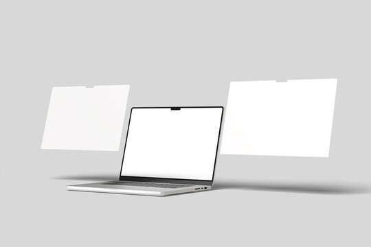 Present laptop screen website mockup for showcasing your design to clients
