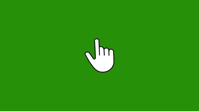 Mouse pointer hand clicks icon animation. Clicking finger icon,mouse cursor click animation, hand gesture, mouse pointer animation, mouse double click animation, hand motion animate 4k video.