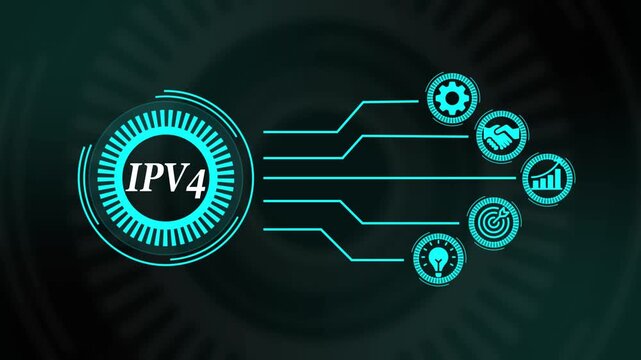IPV4 abbreviation. Modern technology concept. Business, Technology, Internet and network concept.