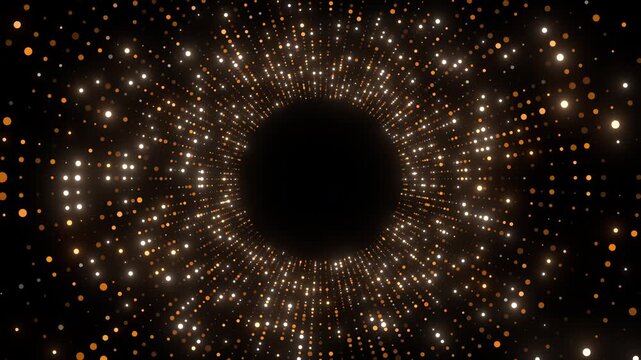 gold sparkle circle light particle animation background