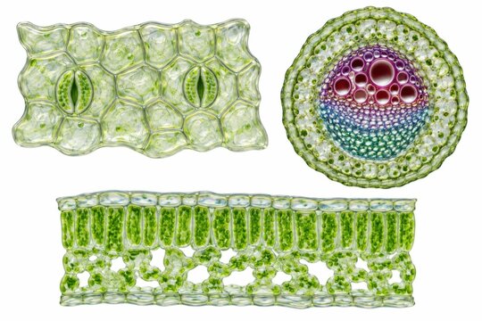 Plant Tissue Microscopy Cross Section Elements