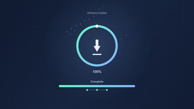 Software Update Loading Animation Progress Bar