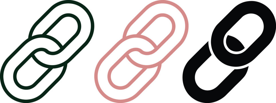 Three paper clips linked together