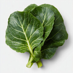 Obraz premium Green Spinach Leaf Fresh Salad Organic Isolated on White Background