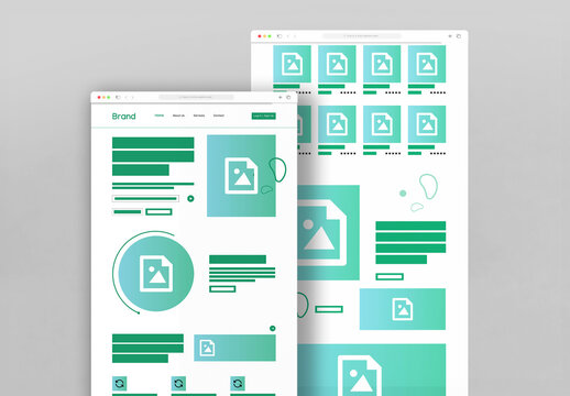 Website Wireframe Landing Page Template