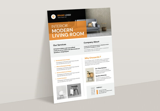 Interior Flayer Design Template