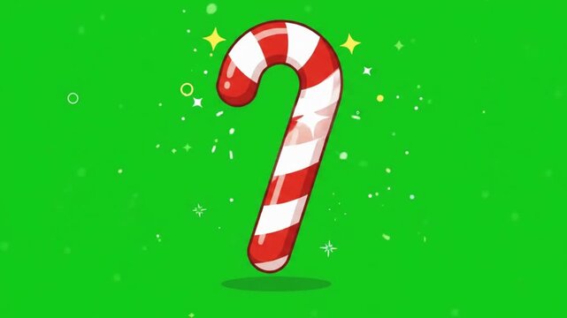 Christmas peppermint candy stick loop motion design element