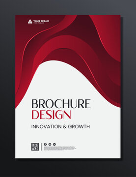 Abstract red gradient background for flyer design template