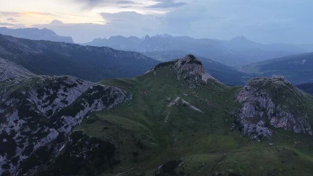 Sass de Stria, Veneto, Italy. It stands 2,477 meters high. During World War I, the area was the scene of fighting between Italy and Austria-Hungary.
