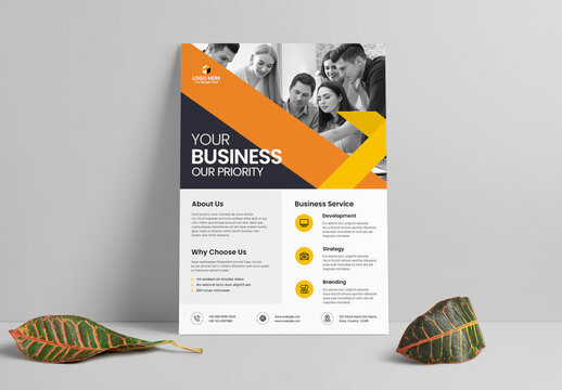 Orange Your Business Our Priority Flyer Templett