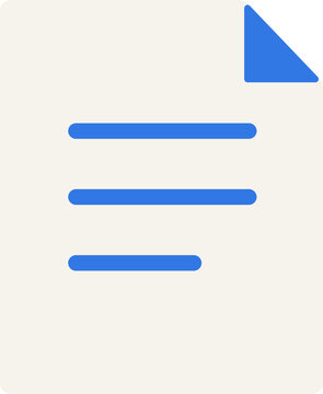 Document File Paper Icon Flat Vector Illustration