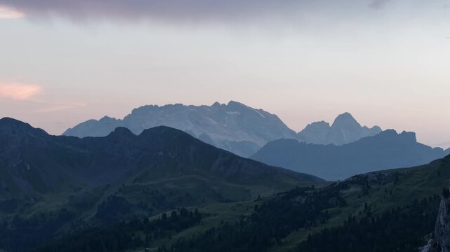 Marmolada &ndash; a mountain range in the Dolomites in Italy
