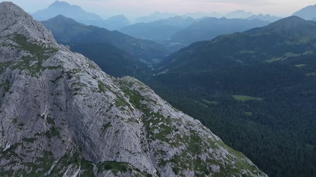 Sass de Stria, Veneto, Italy. It stands 2,477 meters high. During World War I, the area was the scene of fighting between Italy and Austria-Hungary.