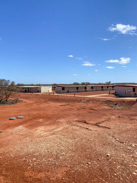 Remote mining camp temporary accommodation in australian outback