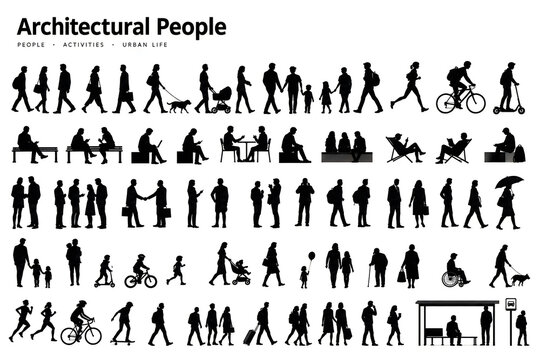 vector silhouettes of people