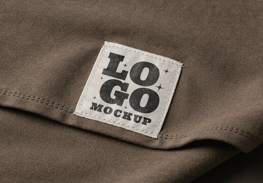 Fabric Label Logo Mockup Template