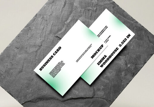 Flat Business Card Mockup Template