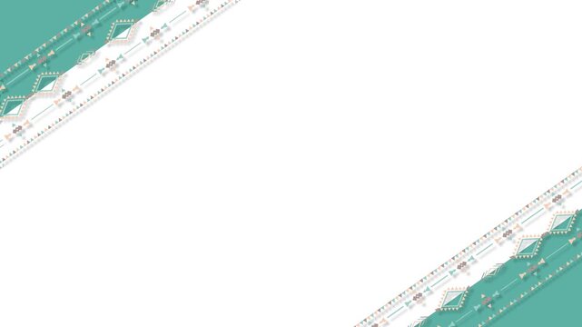 Native American Indigenous Style Decorative Border Frame Background Overlay Template.