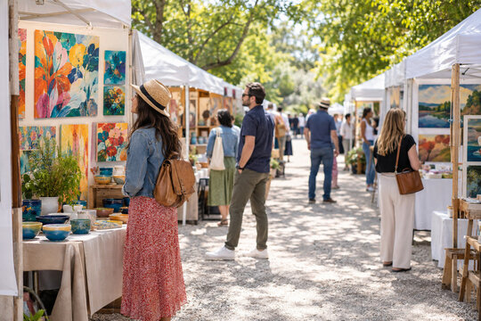 Art fair stalls