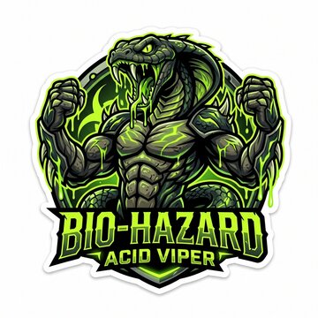 Toxic Acid Viper Esports Mascot Logo Vector