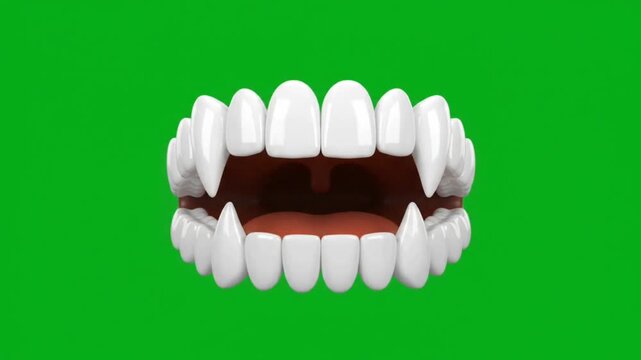 Halloween vampire fangs icon animation