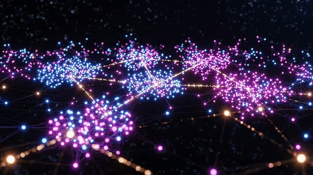 つながり合いながら群れを作るネットワークノード