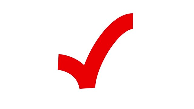 Green Tick Mark Animation with 3D Check Icon, Successful Approval and Positive Confirmation Symbol, Dynamic Motion Graphic Element on Transparent Background, 4K Alpha Channel Video Overlay