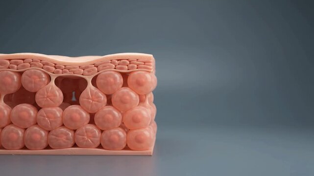 Dehydrated Dermal Matrix Cross Section and Intercellular Voids