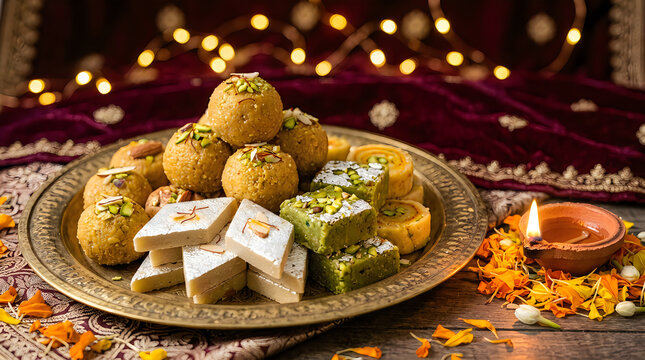 Celebrating the vibrant festival of holi with delicious traditional sweets