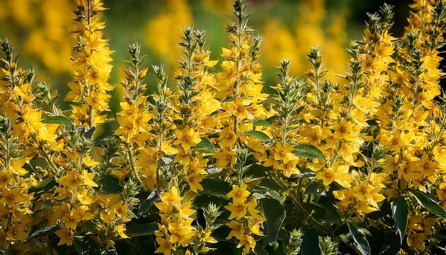 Yellow Loosestrife Lysimachia Punctata In Bloom
